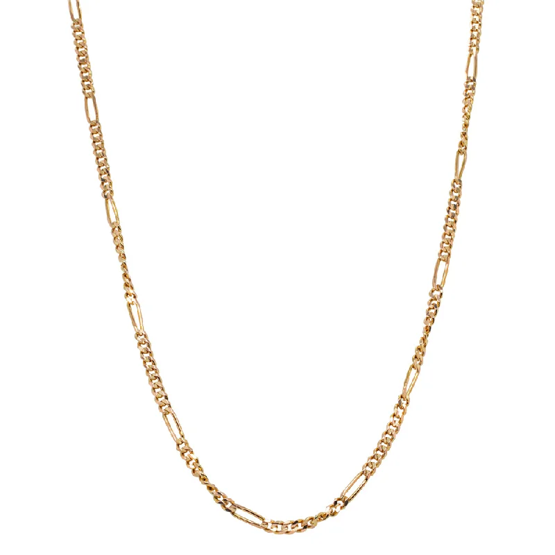 Shop Dazzling Jewelry At The Best Prices Deja Vu 21ct Yellow Gold Figaro Chain