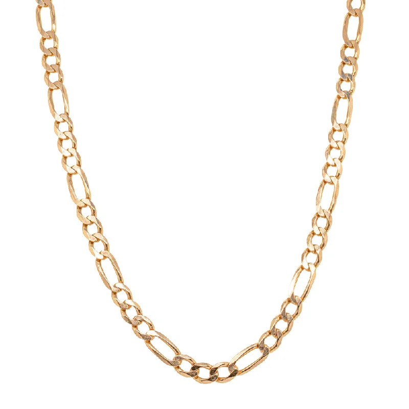 Elevate Your Outfit With Discounted Statement Jewelry Deja Vu 9ct Yellow Gold Figaro Chain