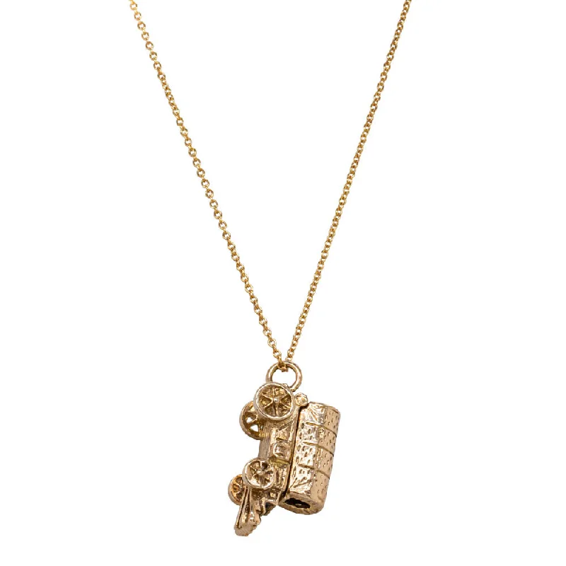 Celebrate Every Occasion With Sparkling Savings Deja Vu 9ct Yellow Gold Wagon Necklace