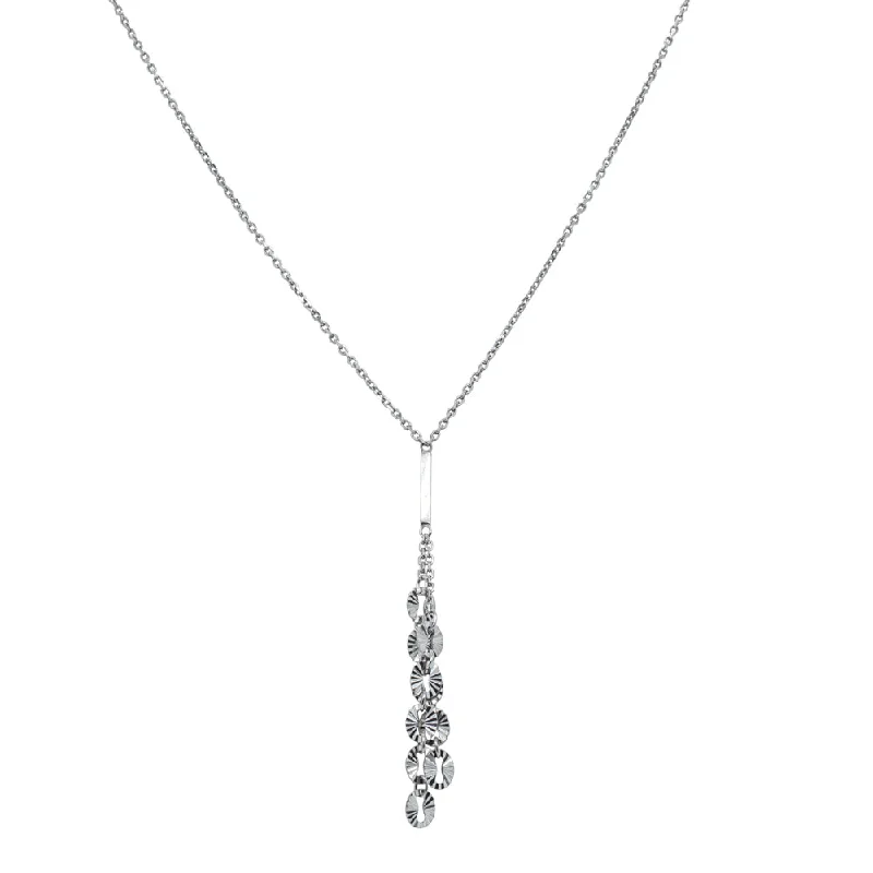 The Perfect Accessory For Less – Jewelry Sale Live Deja Vu Platinum Faceted Disc Drop Necklace