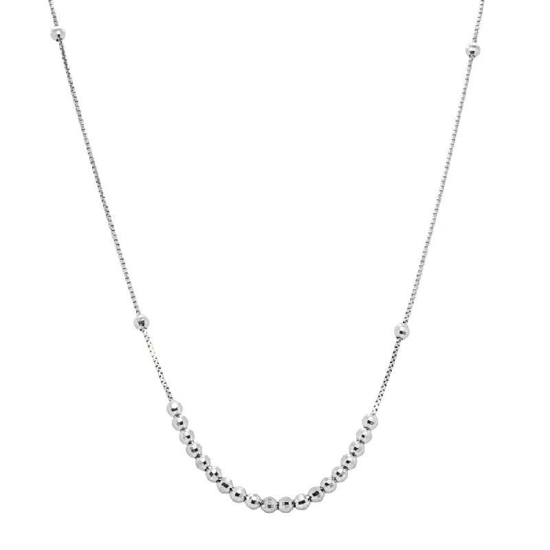 Shop Fine Jewelry With Amazing Deals Deja Vu Platinum Floating Bead Necklace
