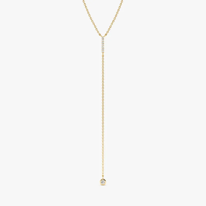 Luxury Jewelry Sale – Sparkle For Less Diamond Bar Lariat Necklace, Priscilla