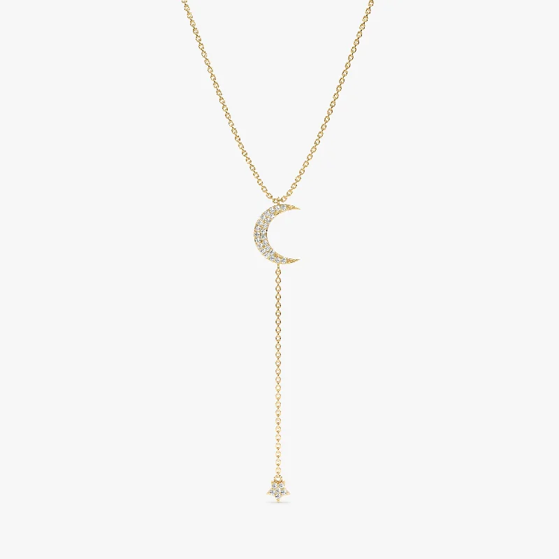 The Ultimate Jewelry Sale – Exclusive Styles At Great Prices Diamond Moon and Star Lariat Necklace, Astrid