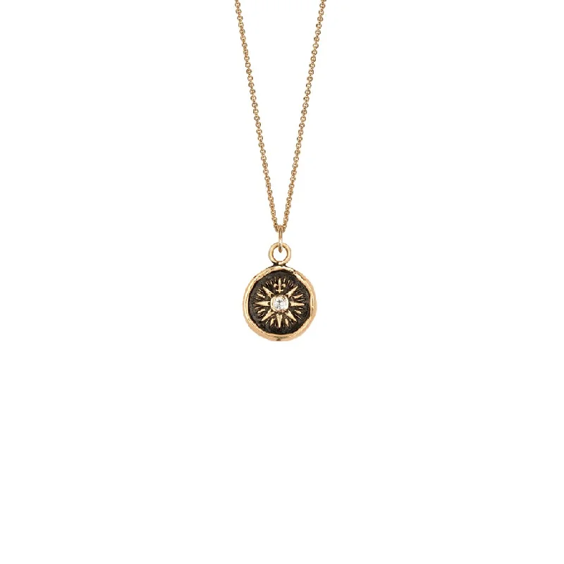 Glamorous Jewelry, Glamorous Deals – Shop Now Direction 14k Gold Diamond Set Talisman