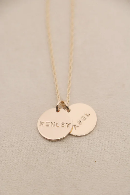Eco-Friendly Sustainable Jewelry For Conscious Buyers double classic name necklace { silver + gold }
