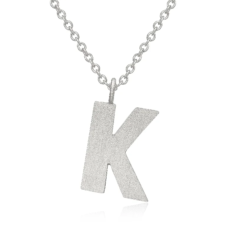 Shop Dazzling Jewelry At The Best Prices Letter K Silver Necklace