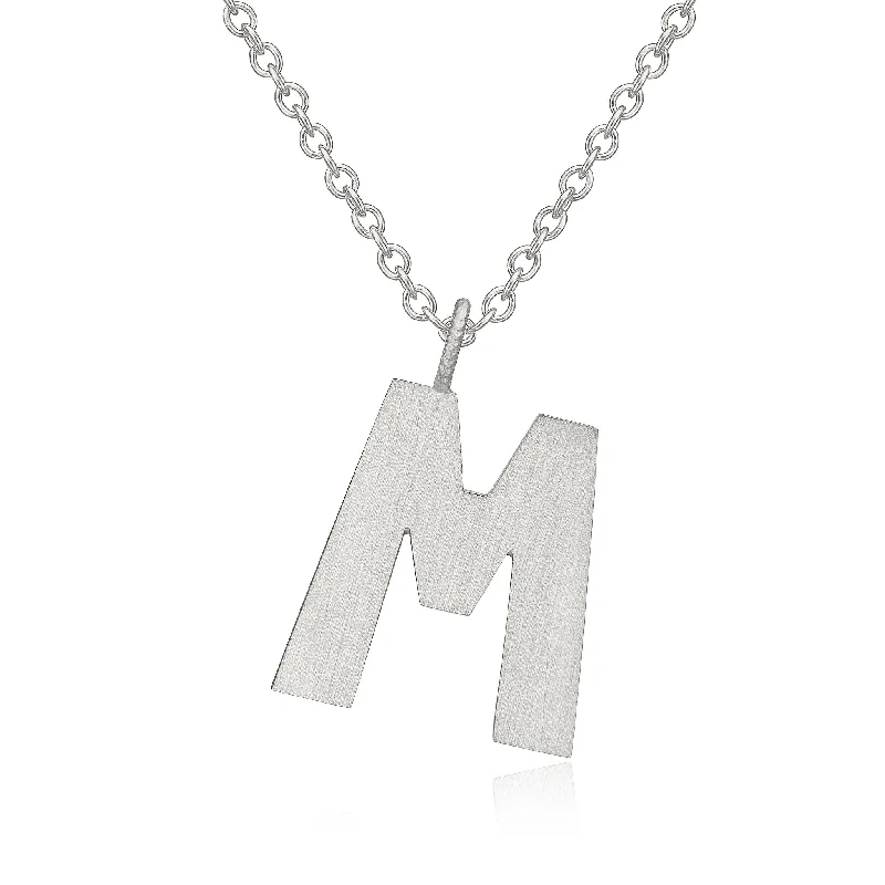 Limited-Time Offer On Elegant Jewelry Pieces Letter M Silver Necklace