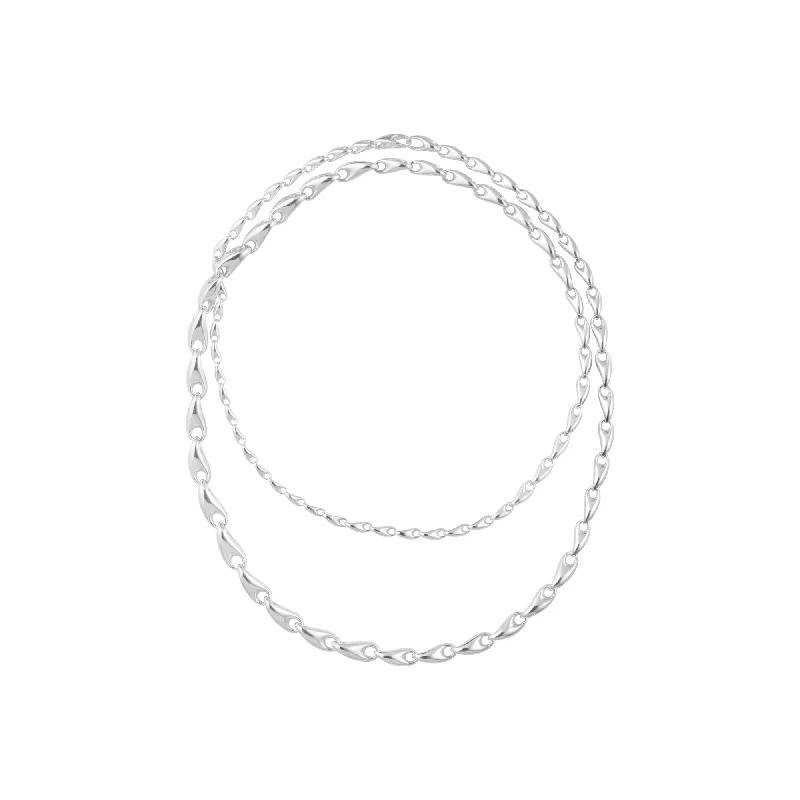 Shop Modern Jewelry Collections With Exclusive Discounts Reflect Long Silver Necklace
