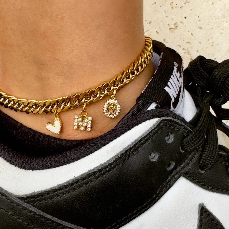 Shop Modern Jewelry Collections With Exclusive Discounts Gold Initial Heart Vigin Mary Anklet Shop Modern Jewelry Collections With Exclusive Discounts Gold Initial Heart Vigin Mary Anklet