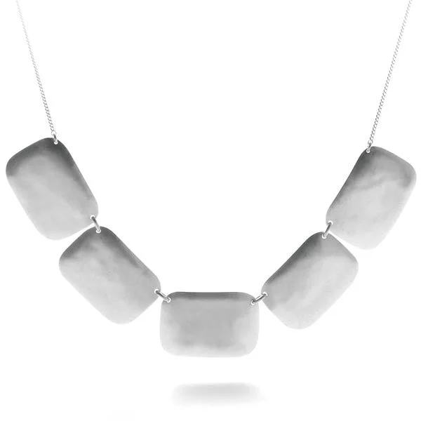 Upgrade Your Jewelry Collection For Less Hammered Five-Rectangle Collar Necklace
