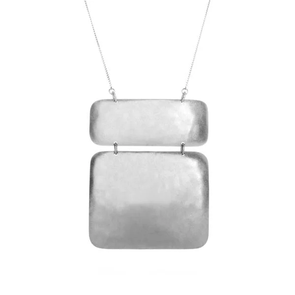 Timeless Jewelry, Timeless Savings – Don't Wait Hammered Two-Tiered Rectangle Pendant Necklace