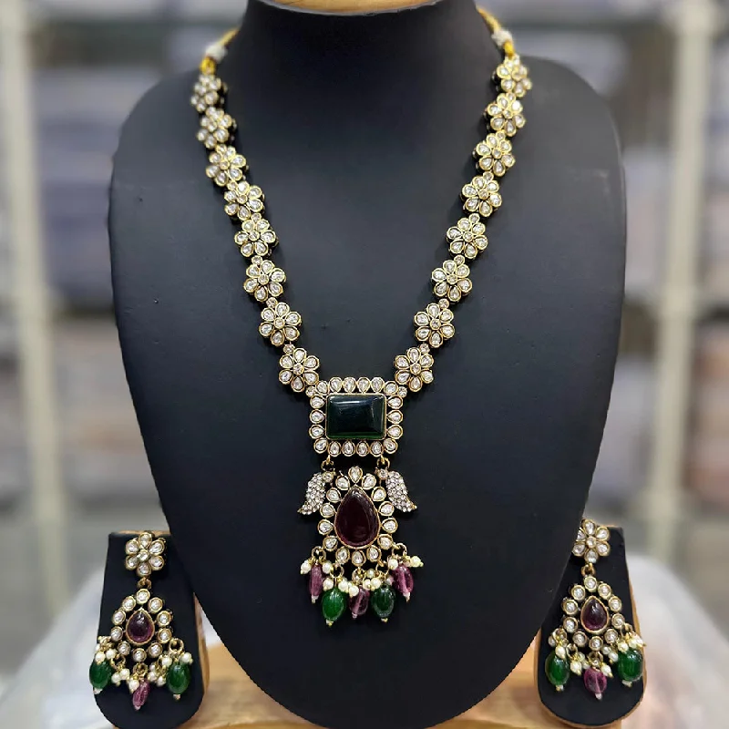 Unmissable Jewelry Discounts – Elevate Your Look For Less JCM Gold Plated Crystal And Austrian Stone Beads Long Necklace Set