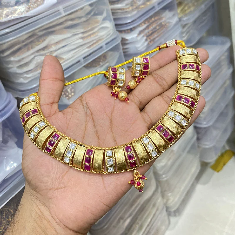 Adjustable Charm Bracelets For A Perfect Fit JCM Gold Plated Pota Stone Necklace Set