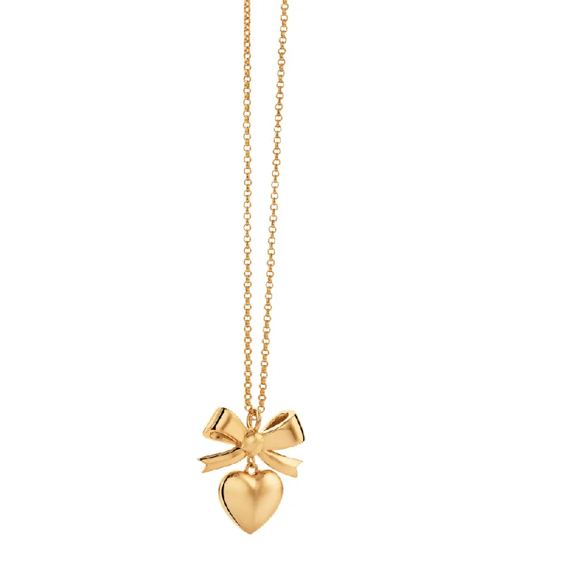 Shop Dazzling Jewelry With Special Promotional Discounts Karen Walker Super Love Bow Necklace - 9ct Yellow Gold