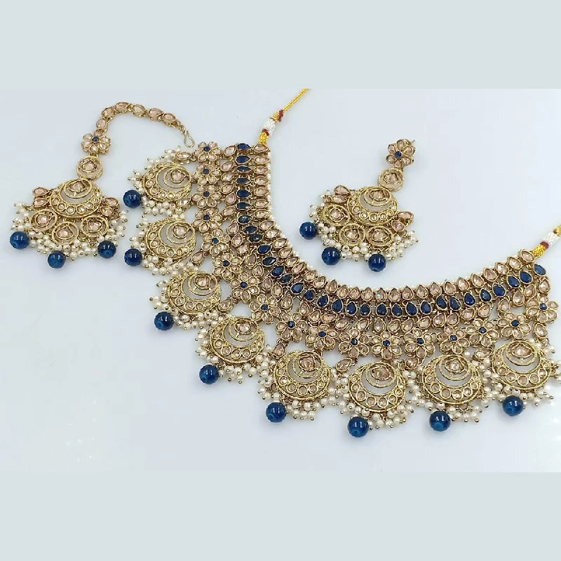 Get Your Favorite Jewelry At The Best Price Kavita Art Gold Plated Crystal Stone And Pearls Necklace Set