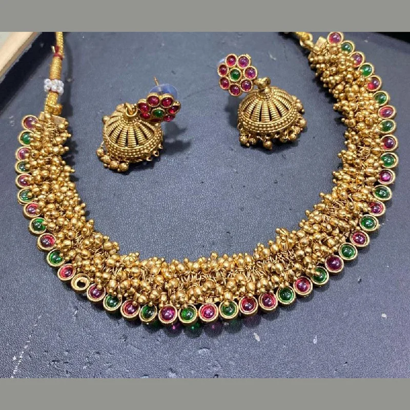 Flash Deals On Fine Jewelry – Shop Before It's Gone Kavita Art Gold Plated Pota Stone Necklace Set