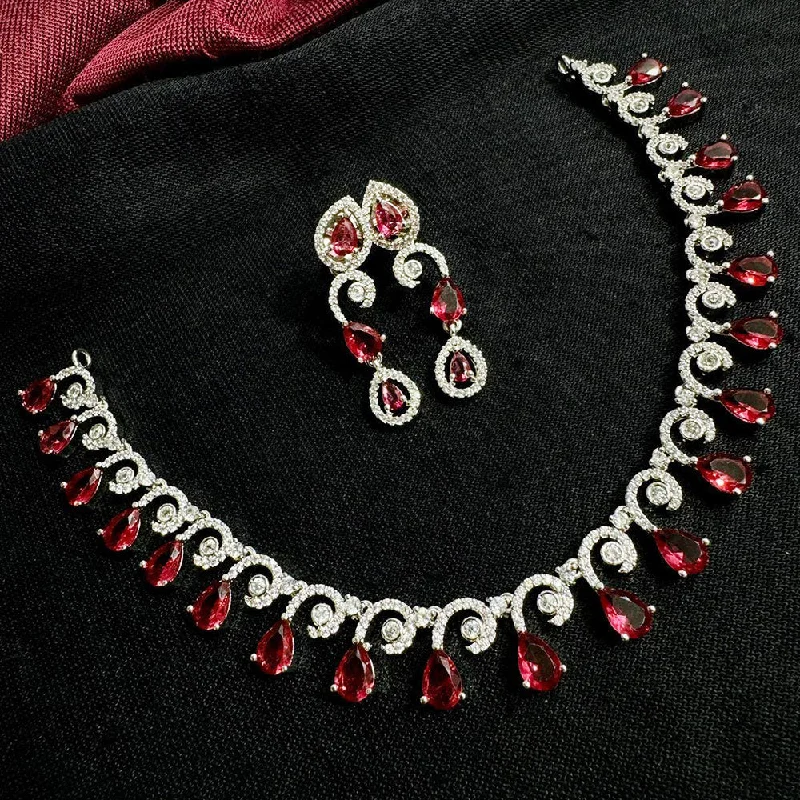 Shop Stylish Jewelry Now And Save Big Kavita Art Silver Plated American Diamond Necklace Set