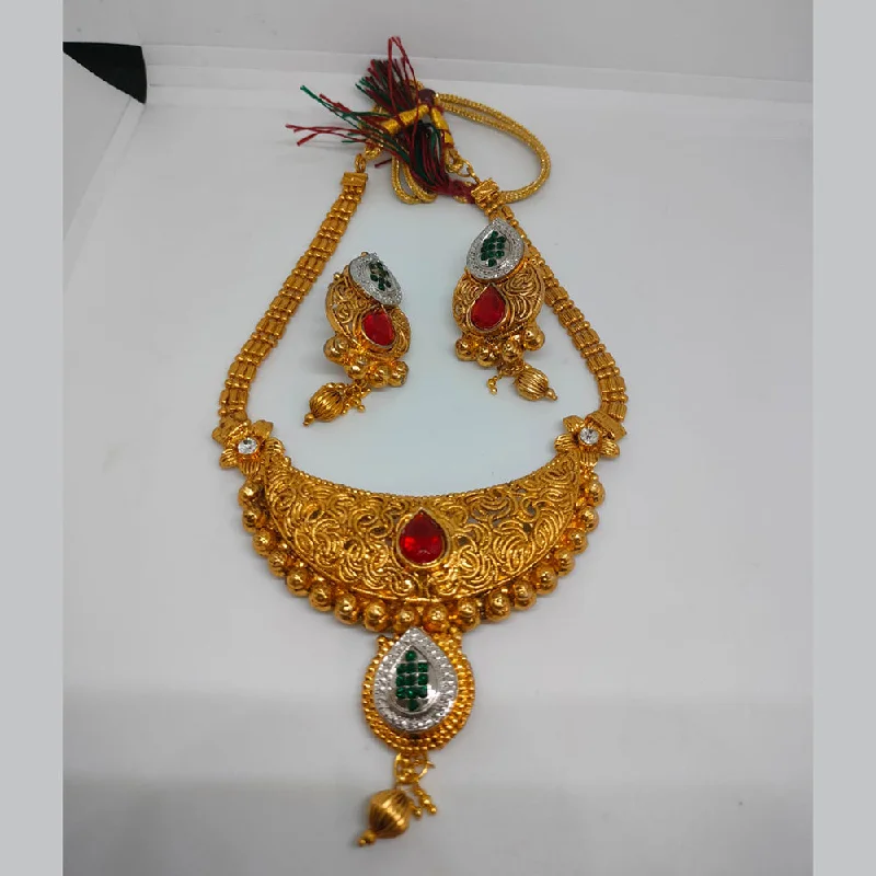 Chic And Stylish Jewelry At Exclusive Prices Khushboo Jewellers Gold Plated Pota Stone Necklace Set