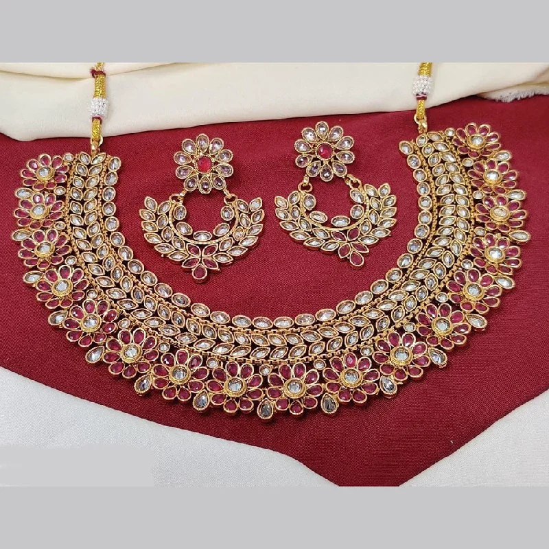 Celebrate Every Occasion With Sparkling Savings Manisha Jewellery Gold Plated Crystal Stone Necklace Set Celebrate Every Occasion With Sparkling Savings Manisha Jewellery Gold Plated Crystal Stone Necklace Set