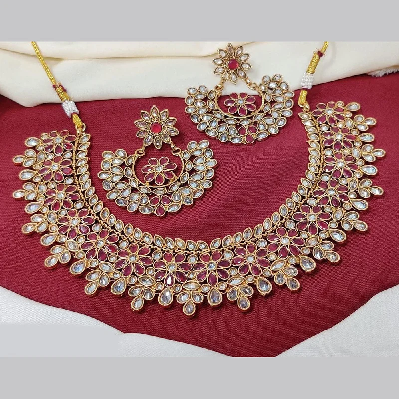 Everyday Jewelry Essentials Now On Sale Manisha Jewellery Gold Plated Crystal Stone Necklace Set