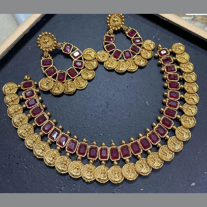 Unlock Unbeatable Jewelry Deals Before They’Re Gone Manisha Jewellery Gold Plated Crystal Stone Temple Necklace Set Unlock Unbeatable Jewelry Deals Before They’Re Gone Manisha Jewellery Gold Plated Crystal Stone Temple Necklace Set