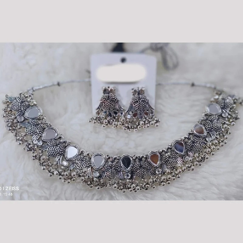 Flash Sale On Stunning Jewelry – Limited Stock Available Manisha Jewellery Oxidised Plated Mirror Necklace Set