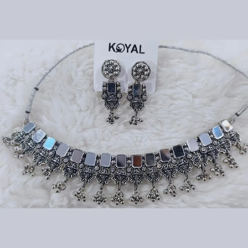 Exclusive Savings On Timeless Jewelry Pieces Manisha Jewellery Oxidised Plated Mirror Choker Necklace Set