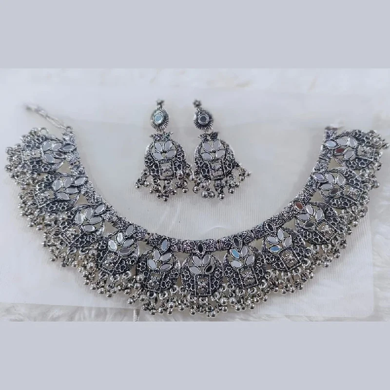 Shine Without Limits – Jewelry Sale Happening Now Manisha Jewellery Oxidised Plated Mirror Choker Necklace Set