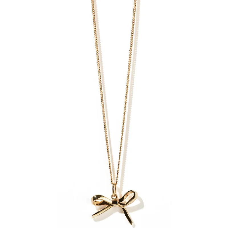Get The Sparkle You Love At Prices You Adore Meadowlark Bow Charm Necklace - Gold Plated