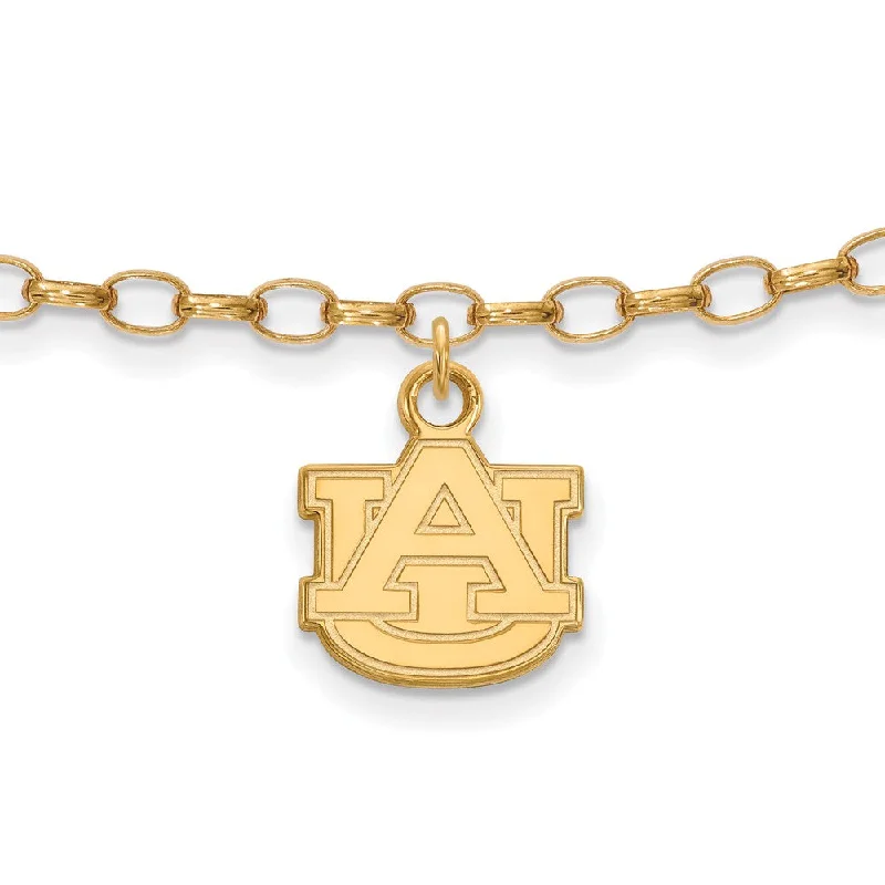 Shop Handcrafted Jewelry At Special Promotional Rates 14k Gold Plated Sterling Silver Auburn University Anklet, 9 Inch Shop Handcrafted Jewelry At Special Promotional Rates 14k Gold Plated Sterling Silver Auburn University Anklet, 9 Inch