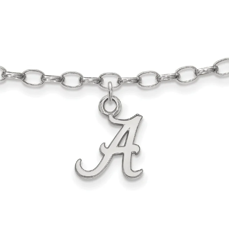 Sterling Silver University of Alabama Anklet, 9 Inch