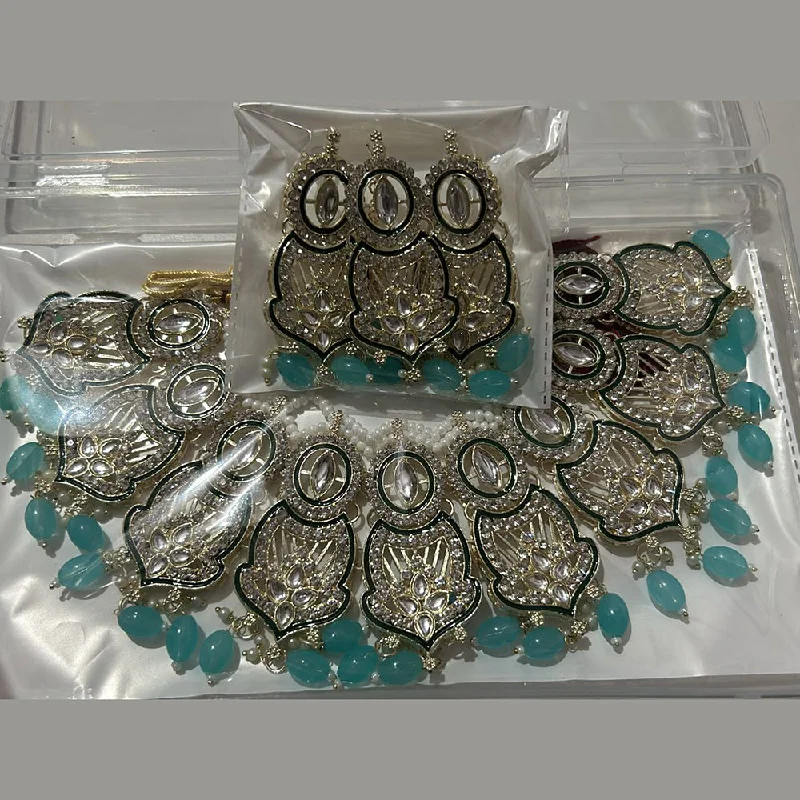 Fine Jewelry, Limited-Time Offers Available Neetu Art Gold Plated Kundan Stone And Beads Necklace Set