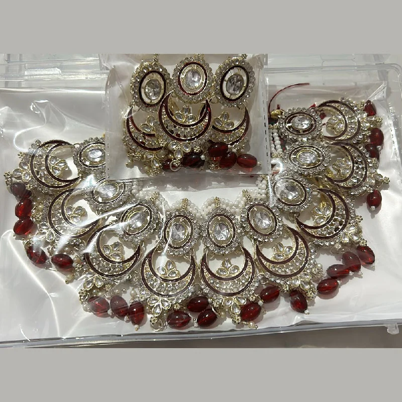 Buy More, Save More – Special Jewelry Discounts Neetu Art Gold Plated Kundan Stone And Beads Necklace Set