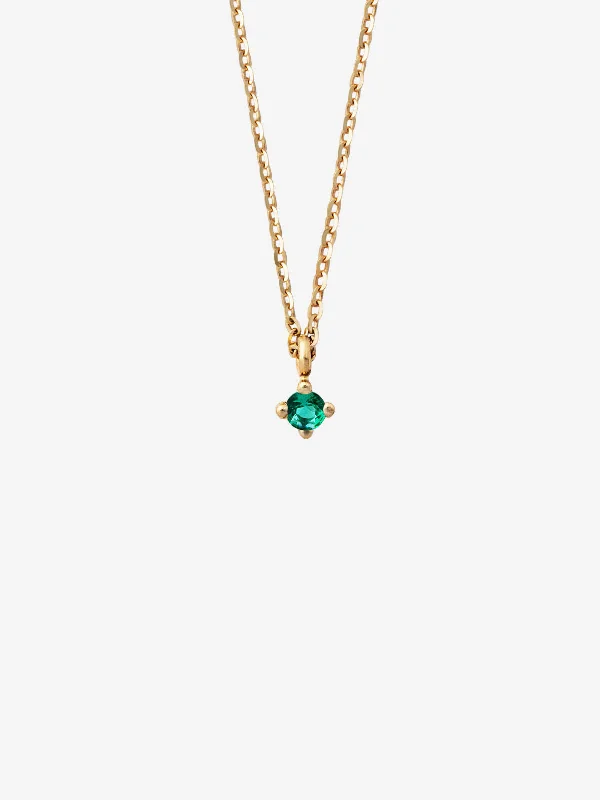 Last Chance To Shop High-End Jewelry At Markdown Prices Emerald Drop 0.05 14K Gold Necklace w. Emerald