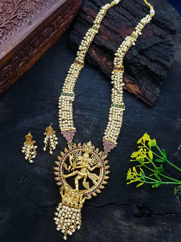 Get The Sparkle You Love At Prices You Adore Premium Antique Natraj Bharatnatyam Long Necklace Set