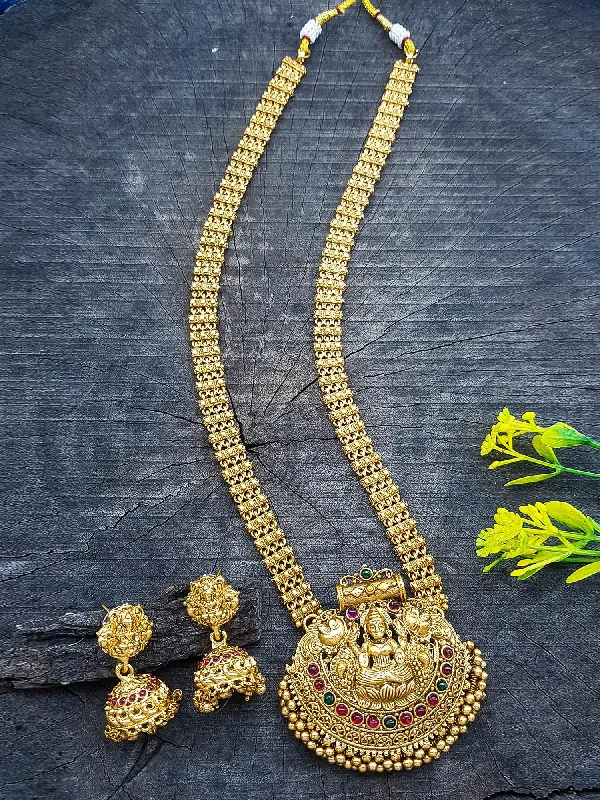 Sparkle For Less – Shop Jewelry Deals Now Premium Antique Lakshmi Long Necklace Set