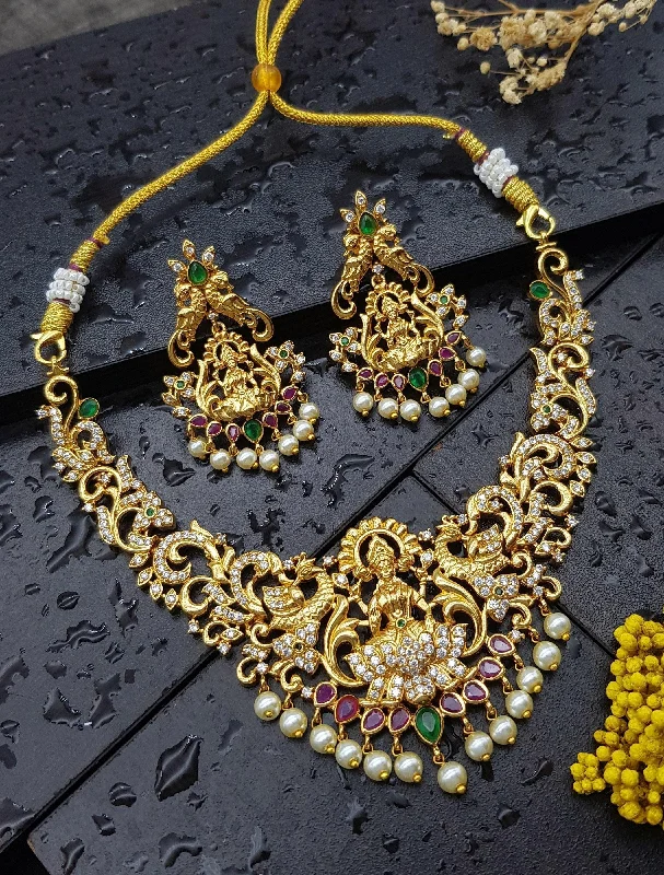 Best Jewelry Deals – Premium Quality At Exclusive Discounts Premium Gold finish Antique Necklace Set 22087N