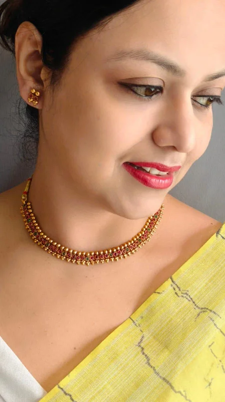 Seasonal Jewelry Sale – Upgrade Your Collection Premium Gold Light weight multicolor Necklace set