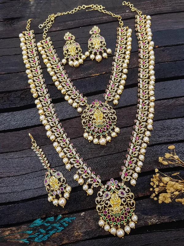 Unmissable Jewelry Discounts – Elevate Your Look For Less Premium Gold Plated CZ Necklace Set