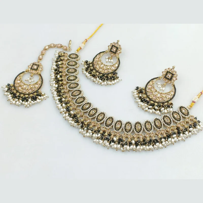 Unmissable Jewelry Sale – Shop Before It's Too Late Rani Sati Jewels Gold Plated Crystal Stone And Pearls Necklace Set