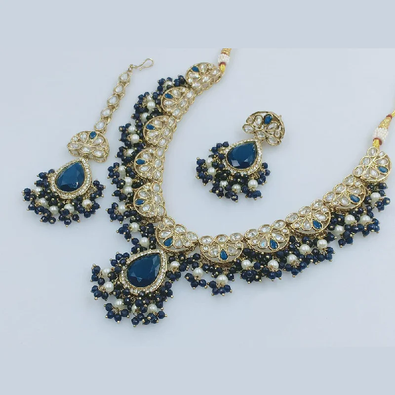 Affordable Luxury Jewelry – Style At A Great Price Rani Sati Jewels Gold Plated Crystal Stone And Pearls Necklace Set