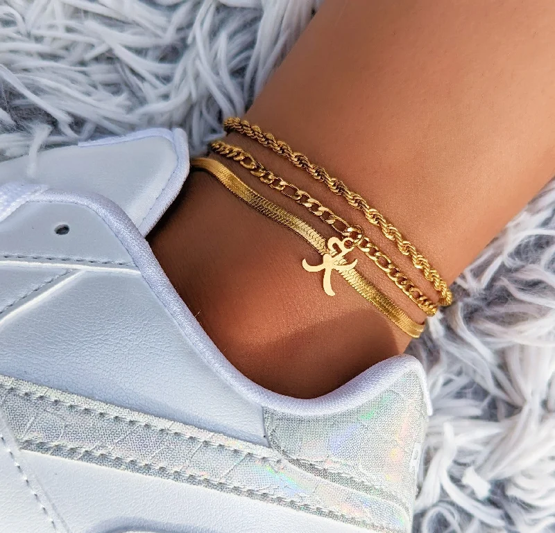 Shine In Style – Shop Jewelry Discounts Today Script Initial Anklet Set