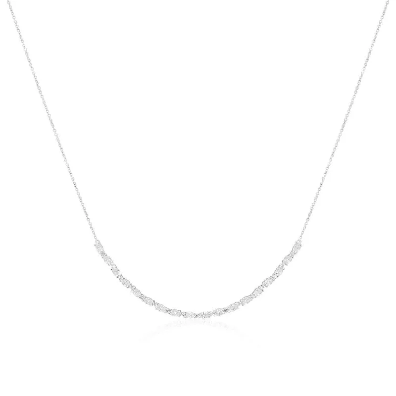Jewelry Clearance Event – Last Chance For Stunning Deals Ellera Ovale Silver Necklace w. Zirconia