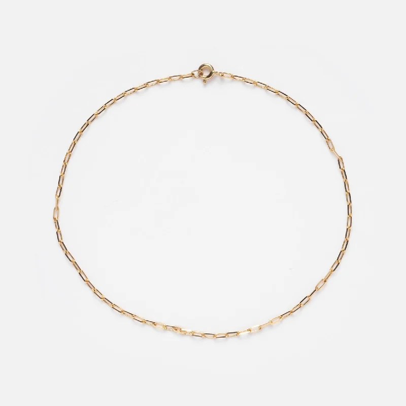 Big Savings On Your Favorite Jewelry Pieces Solid Gold Paperclip Anklet