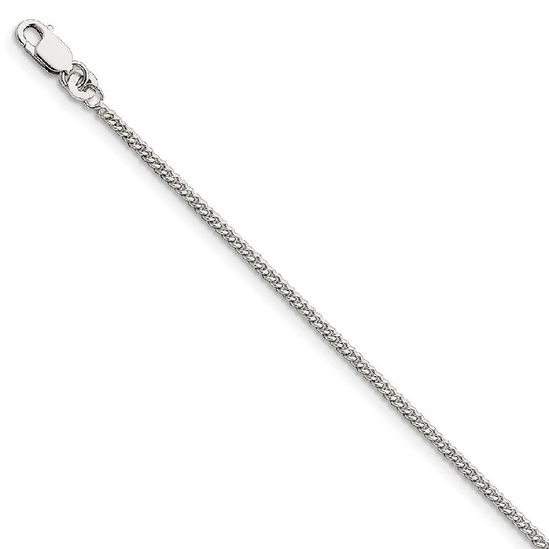 Sterling Silver 1.75mm Solid Curb Chain Anklet