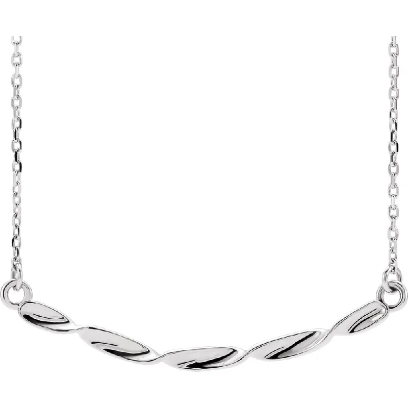 Last Chance To Grab Your Favorite Jewelry At A Discount Sterling Silver 36 x 2mm Twisted Bar Necklace, 16-18 Inch