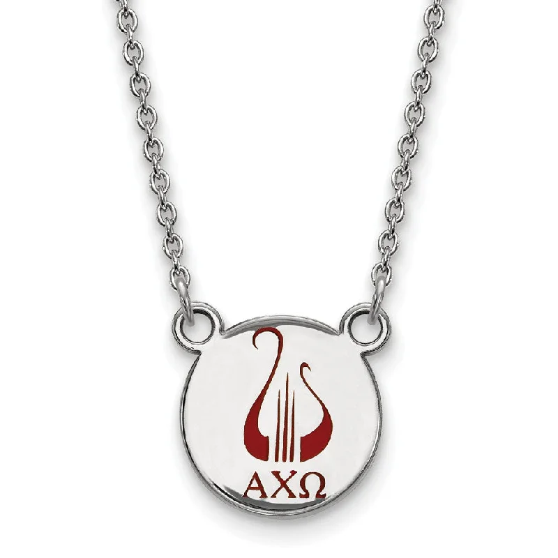 Luxury Jewelry Without The Luxury Price Tag Sterling Silver Alpha Chi Omega Small Enamel Necklace