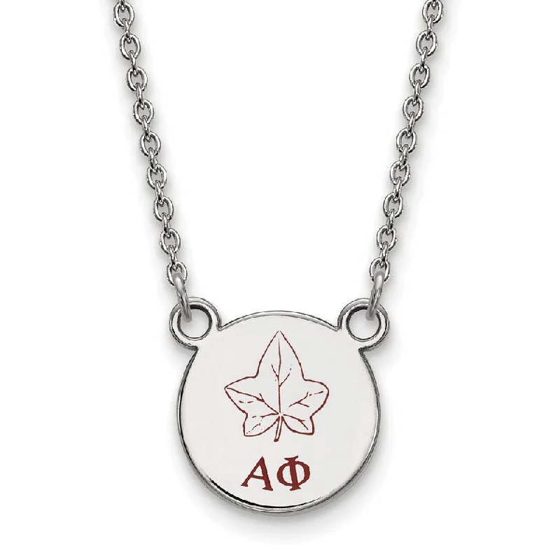 Upgrade Your Jewelry Collection For Less Sterling Silver Alpha Phi Small Enamel Necklace