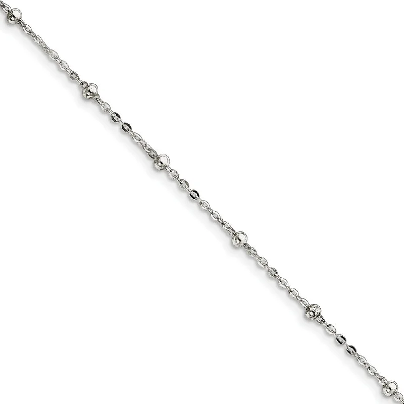 Shop Signature Jewelry Styles At Exclusive Prices Sterling Silver Beaded Cable Chain Anklet, 9 Inch Shop Signature Jewelry Styles At Exclusive Prices Sterling Silver Beaded Cable Chain Anklet, 9 Inch