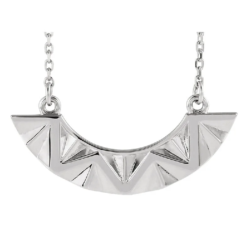 Exclusive Jewelry Sale Event – Shop Now Sterling Silver Curved Chevron Bar Adjustable Necklace, 16-18 Inch